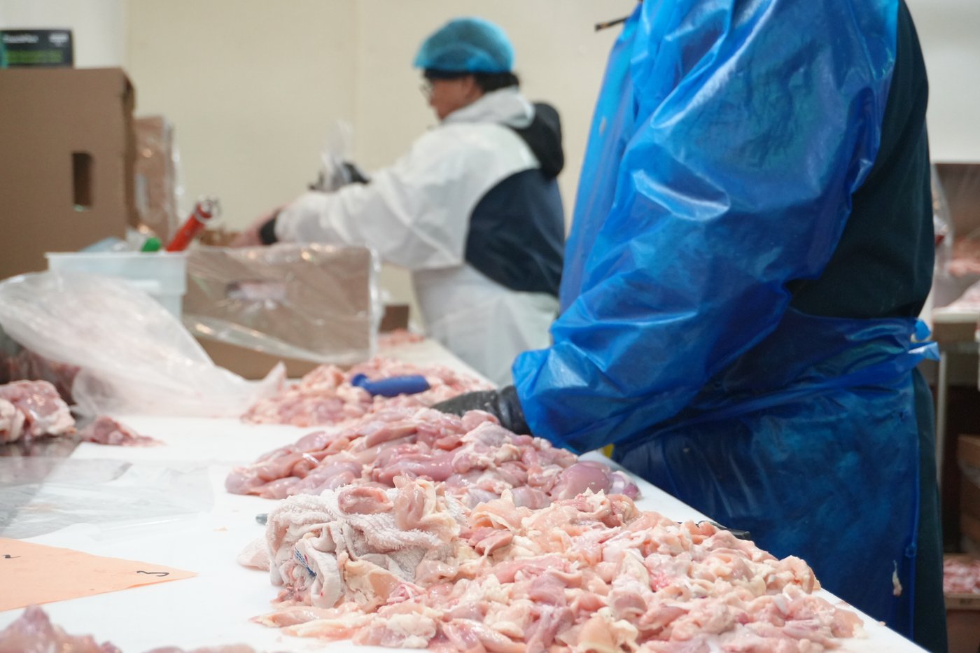 Bulk meat preparation at Venerica’s Toronto facility